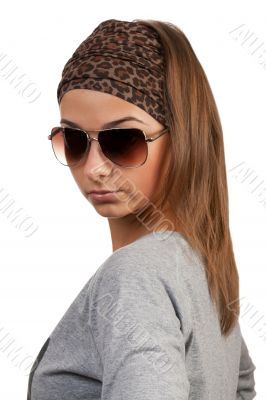 portrait of a girl with glasses