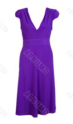 purple women`s dress