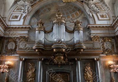 Old organ in the church