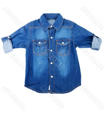 blue denim shirt