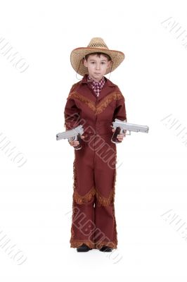boy dressed as a cowboy