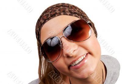 portrait of a girl with glasses