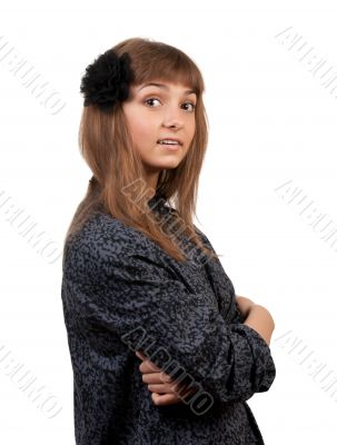 portrait of a girl with glasses