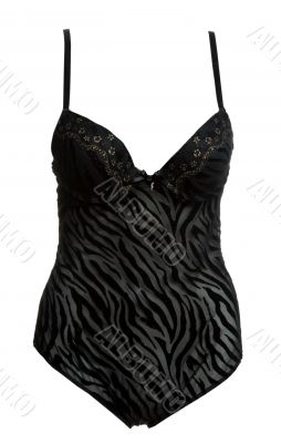 Feminine black overalls underclothes