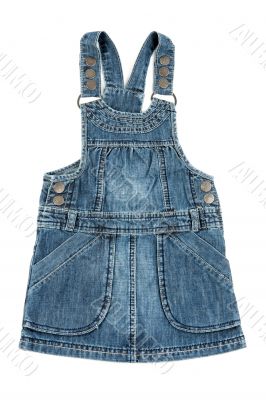 colored female denim isolated on a white background