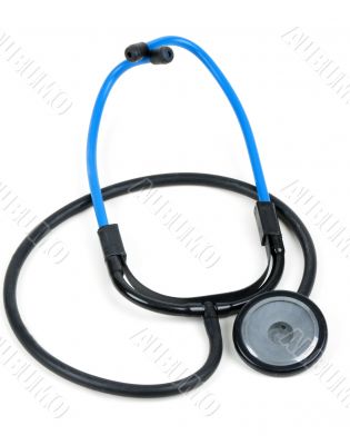 blue plastic medical stethoscope