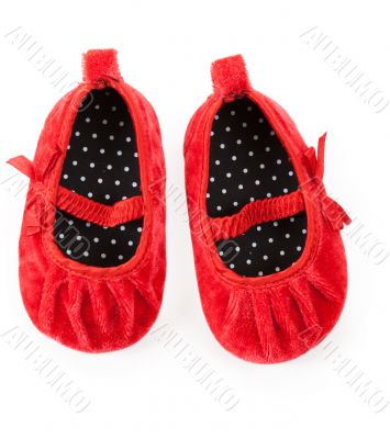 red baby booties