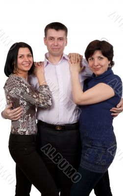 man and two women