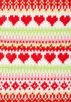 knitted background with a pattern in the shape of heart