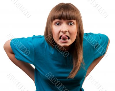 portrait of a young brunette