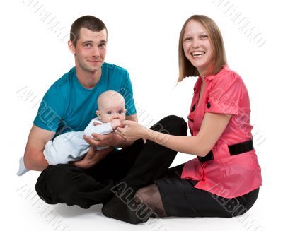 Mom and Dad with a baby