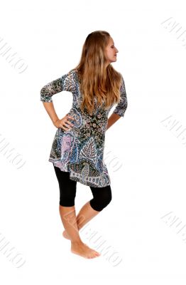 pregnant woman in profile