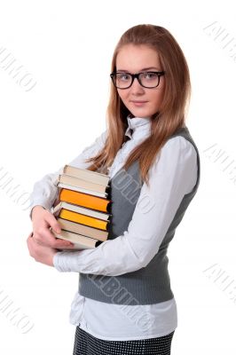 Young girl with book