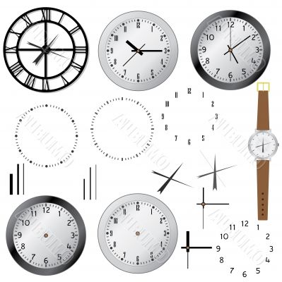 Set of clocks. Set of clocks.