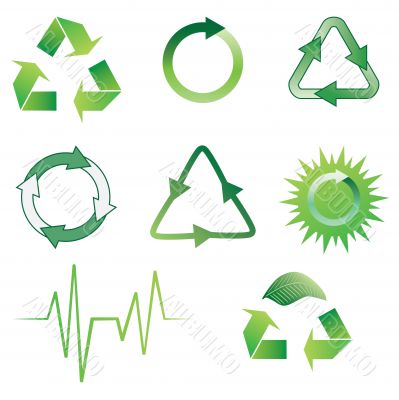 Set of ecology icons. Set of ecology icons.