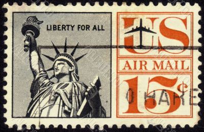 stamp showing the Statue of Liberty 15 c stamp showing the Statue of Liberty 15 c