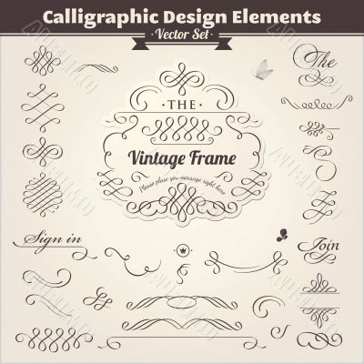 Calligraphic Design Elements