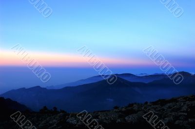 Landscape of mountains