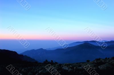 Landscape on the top of the mountains