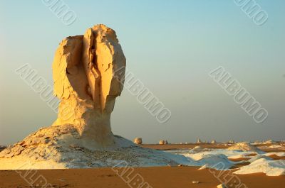 Landscape of the famous white desert in Egypt