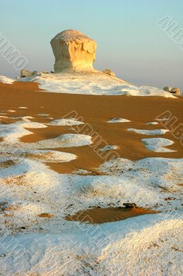 Landscape of the famous white desert in Egypt