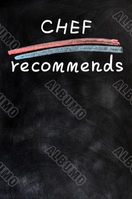 Menu of Chef recommends