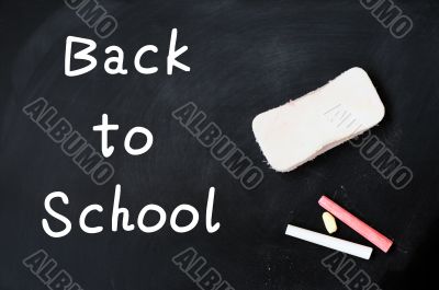 Back to School written on a Chalkboard