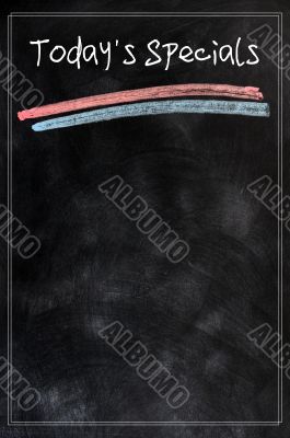 Menu of Today`s specials