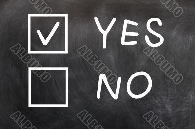 Check boxes of Yes and No