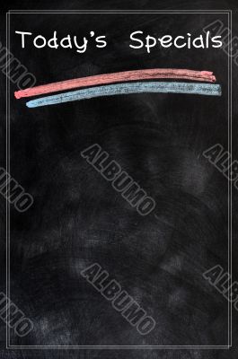 Menu of Today`s specials