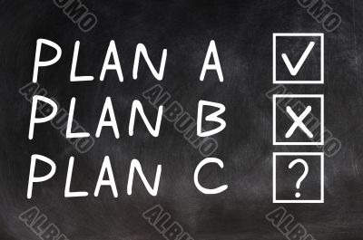 Plan A,Plan B and Plan C