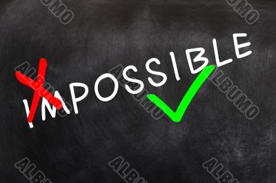 Conceptual image of making the impossible possible