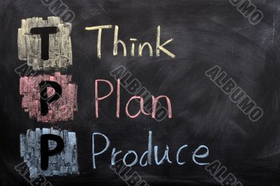 Think, plan and produce