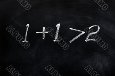 One plus one is greater than two