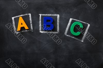ABC on a blackboard