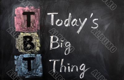Acronym of TBT for Today`s Big Thing Acronym of TBT for Today`s Big Thing