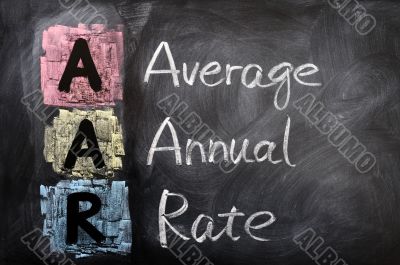 Acronym of AAR for Average Annual Rate