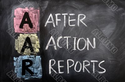 Acronym of AAR for After Action Reports