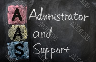 Acronym of AAS for administrator and support