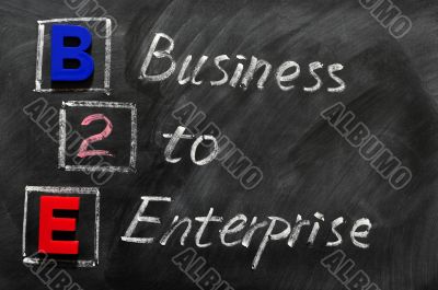 Acronym of B2E - Business to enterprise