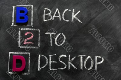 Acronym of B2D - Back to desktop