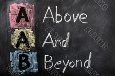 Acronym of AAB for Above and Beyond