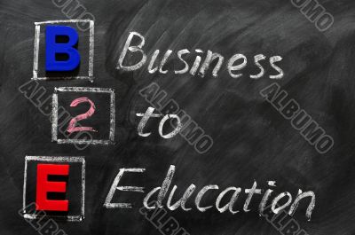 Acronym of B2E - Business to Education