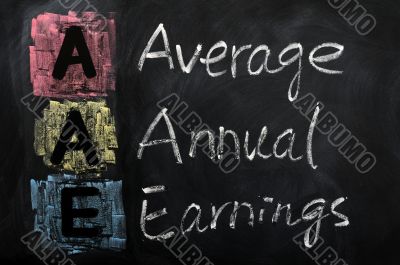 Acronym of AAE for Average Annual Earnings