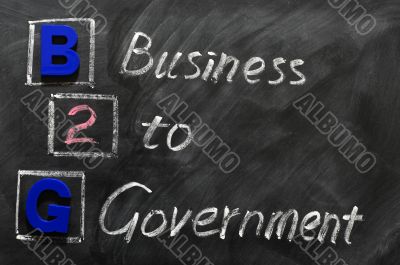 Acronym of B2G - Business to government
