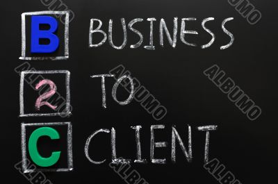 Acronym of B2C - Business to Client