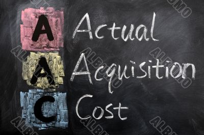 Acronym of AAC for Actual Acquisition Cost