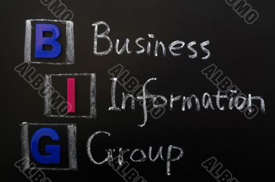 Acronym of BIG - Business Information Group