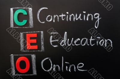 Acronym of CEO - Continuing Education Online