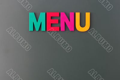 Menu on a blackboard